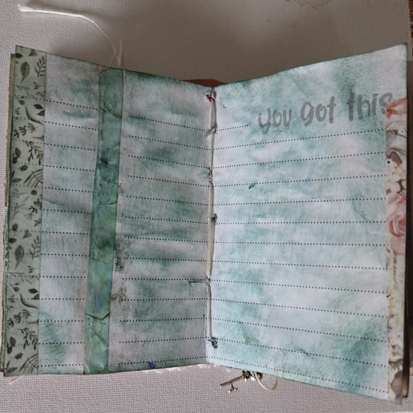 Embroidered White Journal  Handmade with Beaded Charm Free Jewelry Inside - Picture 13 of 16